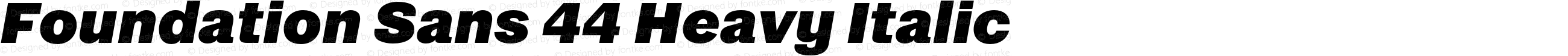 Foundation Sans 44 Heavy Italic