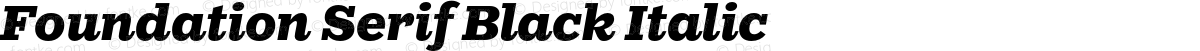Foundation Serif Black Italic