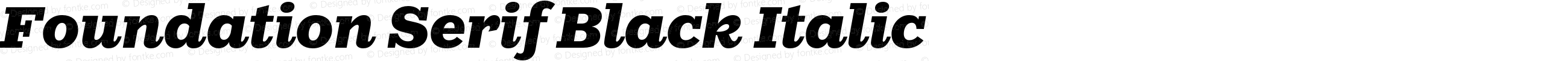 Foundation Serif Black Italic