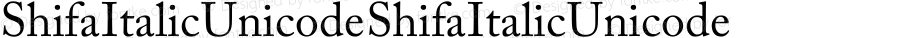 Shifa Italic Unicode