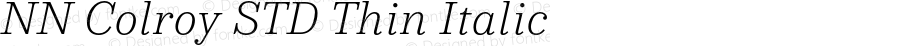 NN Colroy STD Thin Italic