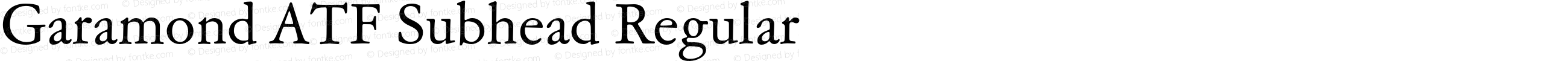 Garamond ATF Subhead