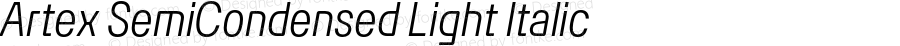 ArtexSemiCondensed-LightItalic