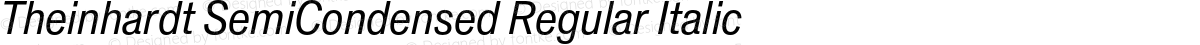 Theinhardt SemiCondensed Regular Italic