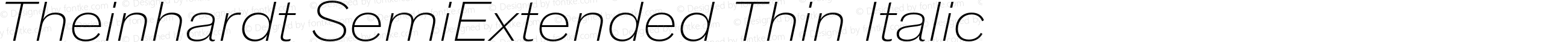 Theinhardt SemiExtended Thin Italic