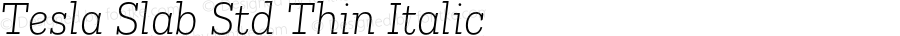 Tesla Slab Std Thin Italic