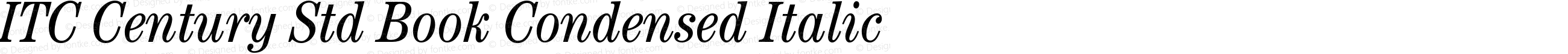 ITC Century Std Book Condensed Italic