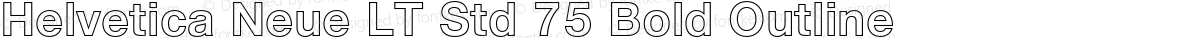 Helvetica Neue LT Std 75 Bold Outline