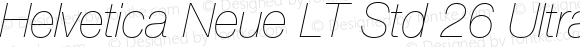 Helvetica Neue LT Std 26 Ultra Light Italic