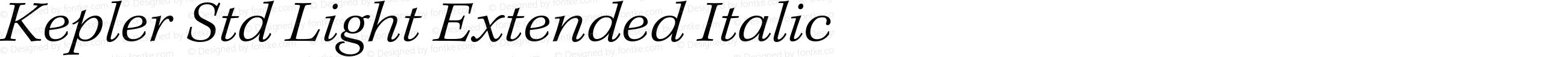 Kepler Std Light Extended Italic