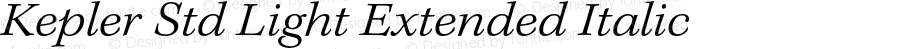 Kepler Std Light Extended Italic