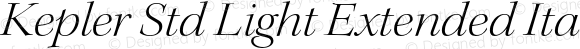 Kepler Std Light Extended Italic Display