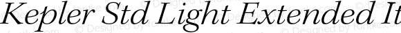Kepler Std Light Extended Italic Subhead