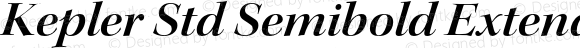 Kepler Std Semibold Extended Italic Display