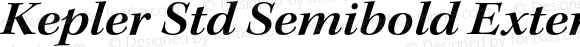 Kepler Std Semibold Extended Italic Subhead