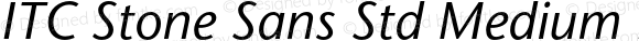 StoneSansStd-MediumItalic