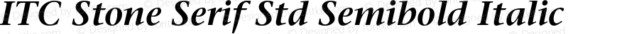 ITC Stone Serif Std Semibold Italic