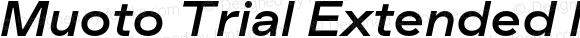 Muoto Trial Extended Medium Italic