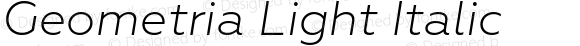 Geometria Light Italic