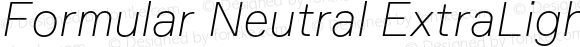 Formular Neutral ExtraLight Italic