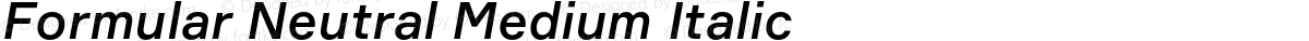 Formular Neutral Medium Italic