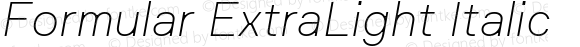 Formular ExtraLight Italic