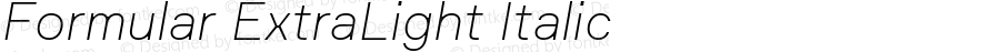 Formular ExtraLight Italic