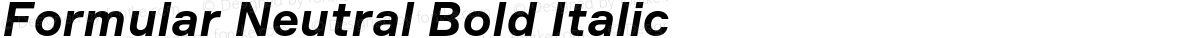 Formular Neutral Bold Italic