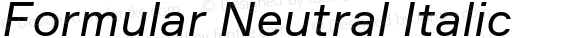 Formular Neutral Italic