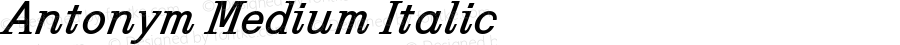 Antonym Medium Italic