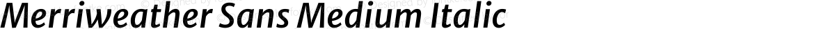 Merriweather Sans Medium Italic