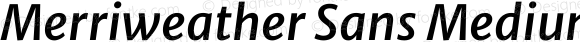 Merriweather Sans Medium Italic