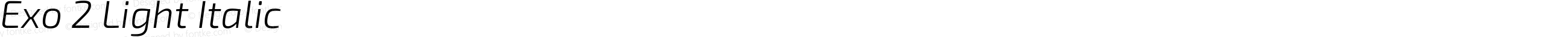 Exo 2 Light Italic