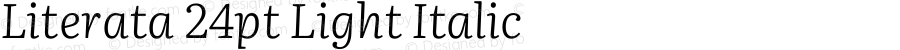 Literata 24pt Light Italic