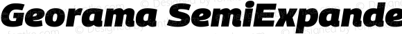 Georama SemiExpanded Black Italic