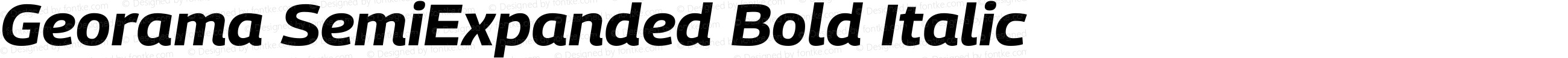 Georama SemiExpanded Bold Italic
