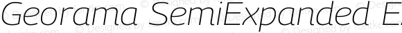 Georama SemiExpanded ExtraLight Italic