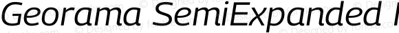 Georama SemiExpanded Italic