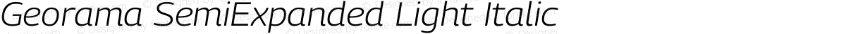 Georama SemiExpanded Light Italic