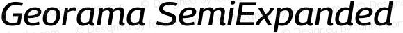 Georama SemiExpanded Medium Italic