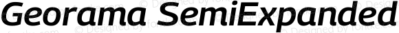 Georama SemiExpanded SemiBold Italic