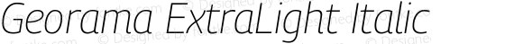Georama ExtraLight Italic