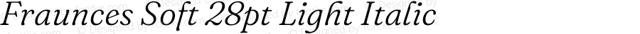 Fraunces Soft 28pt Light Italic