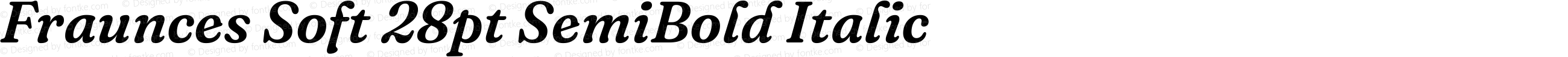 Fraunces Soft 28pt SemiBold Italic