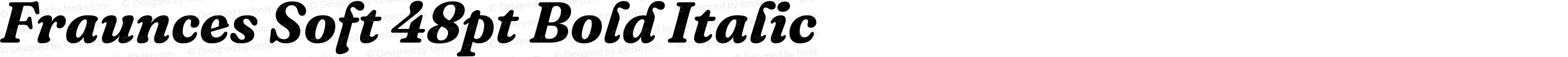 Fraunces Soft 48pt Bold Italic