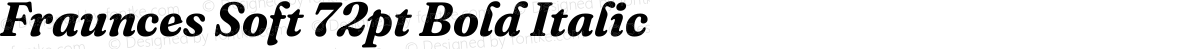 Fraunces Soft 72pt Bold Italic