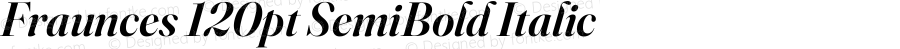 Fraunces 120pt SemiBold Italic