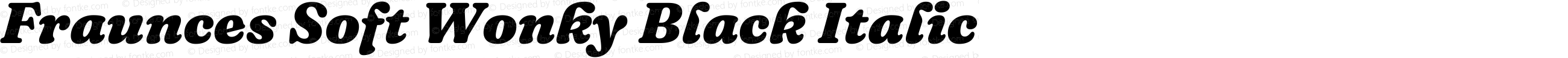 Fraunces Soft Wonky Black Italic