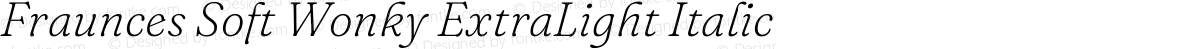 Fraunces Soft Wonky ExtraLight Italic