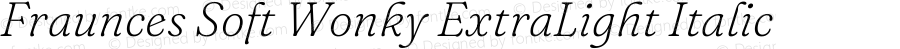 Fraunces Soft Wonky ExtraLight Italic